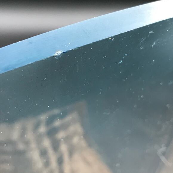 Vintage Royal Danube Square Blue Crystal Applied Flower Table Vase 13” Rare - Picture 6 of 9